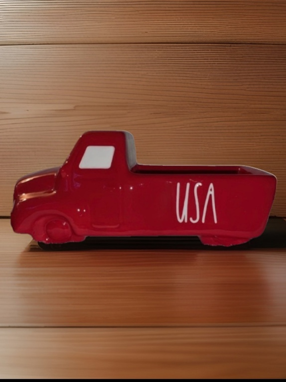 🇺🇸🎆NEW RAE DUNN Red Ceramic USA Pickup Truck Home Decor July 4th America
